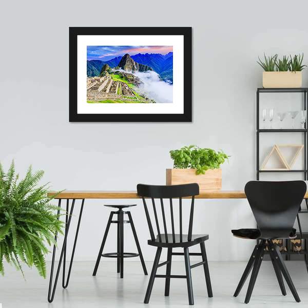Machu Picchu Peru Canvas Wall Art-3 Horizontal-Gallery Wrap-25" x 16"-Tiaracle