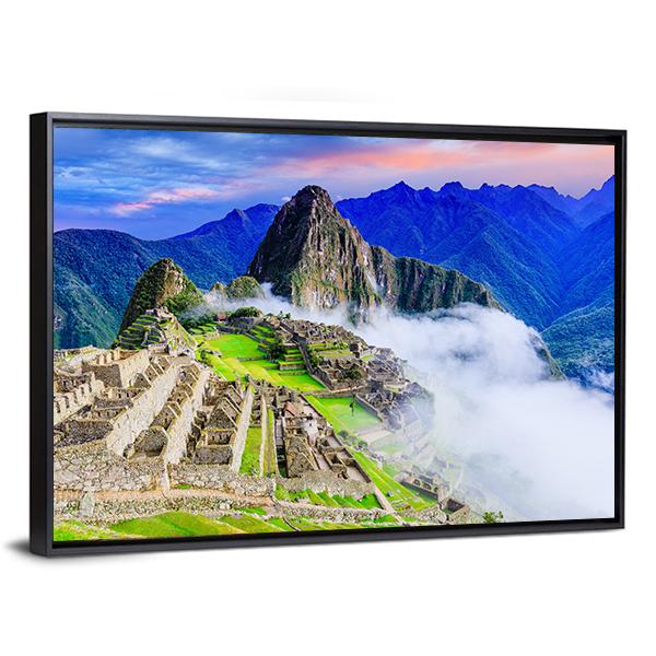 Machu Picchu Peru Canvas Wall Art-5 Horizontal-Gallery Wrap-22" x 12"-Tiaracle