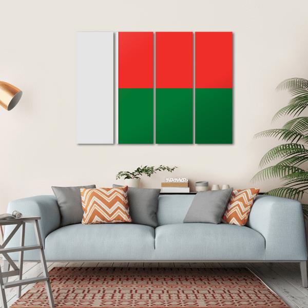 Madagascar Flag Canvas Wall Art-4 Horizontal-Gallery Wrap-34" x 24"-Tiaracle