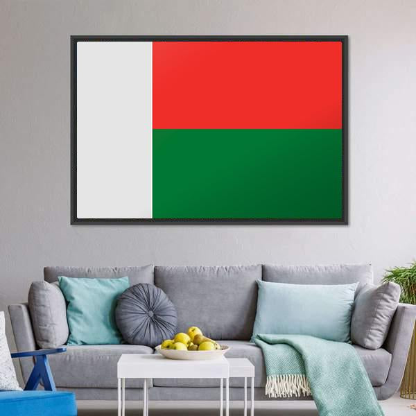 Madagascar Flag Canvas Wall Art-5 Horizontal-Gallery Wrap-22" x 12"-Tiaracle