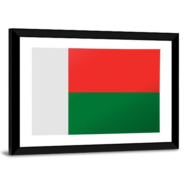 Madagascar Flag Canvas Wall Art-5 Horizontal-Gallery Wrap-22" x 12"-Tiaracle
