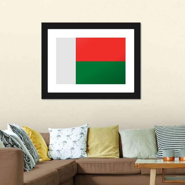 Madagascar Flag Canvas Wall Art-5 Horizontal-Gallery Wrap-22" x 12"-Tiaracle