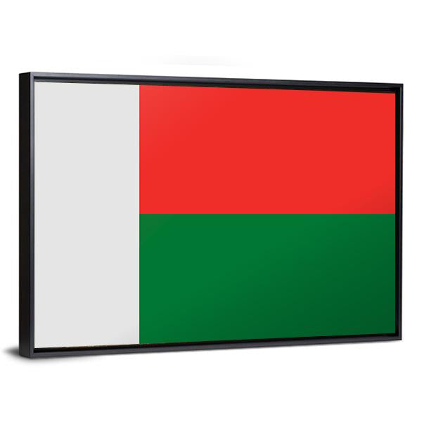 Madagascar Flag Canvas Wall Art-5 Horizontal-Gallery Wrap-22" x 12"-Tiaracle