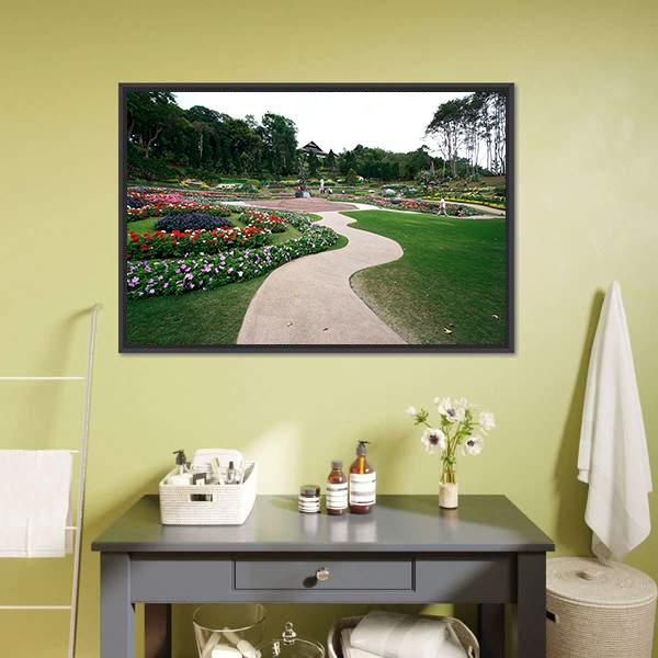 Mae Fah Luang Garden Canvas Wall Art-1 Piece-Floating Frame-24" x 16"-Tiaracle