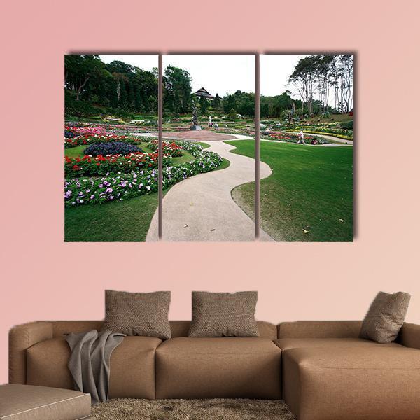 Mae Fah Luang Garden Canvas Wall Art-3 Horizontal-Gallery Wrap-37" x 24"-Tiaracle