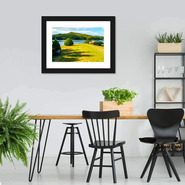 Mae Puem Reservoir Panoramic Canvas Wall Art-1 Piece-36" x 12"-Tiaracle