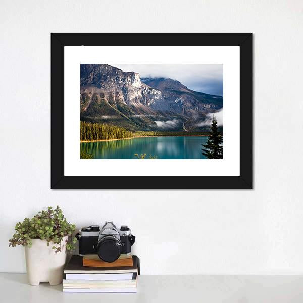 Magic Emerald Lake Canada Panoramic Canvas Wall Art-1 Piece-36" x 12"-Tiaracle