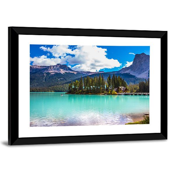 Magic Emerald Lake Panoramic Canvas Wall Art-1 Piece-36" x 12"-Tiaracle