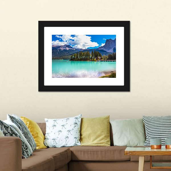 Magic Emerald Lake Panoramic Canvas Wall Art-1 Piece-36" x 12"-Tiaracle