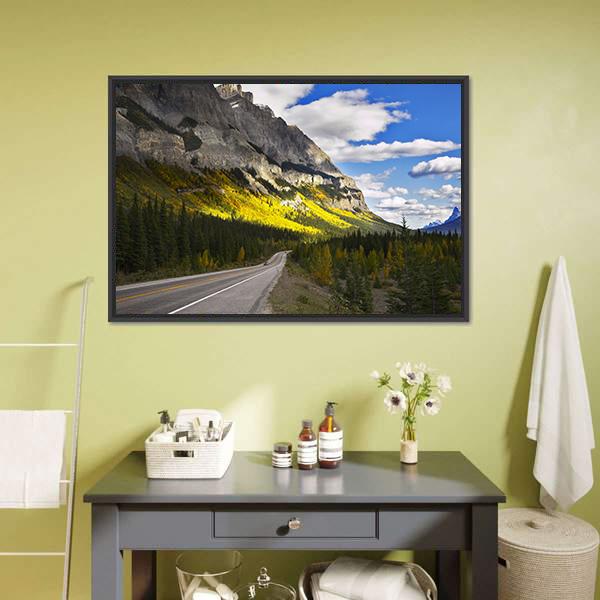 Magnificent American Road Canvas Wall Art-1 Piece-Floating Frame-24" x 16"-Tiaracle