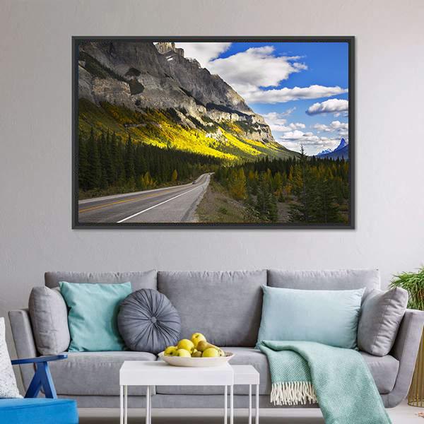 Magnificent American Road Canvas Wall Art-5 Horizontal-Gallery Wrap-22" x 12"-Tiaracle
