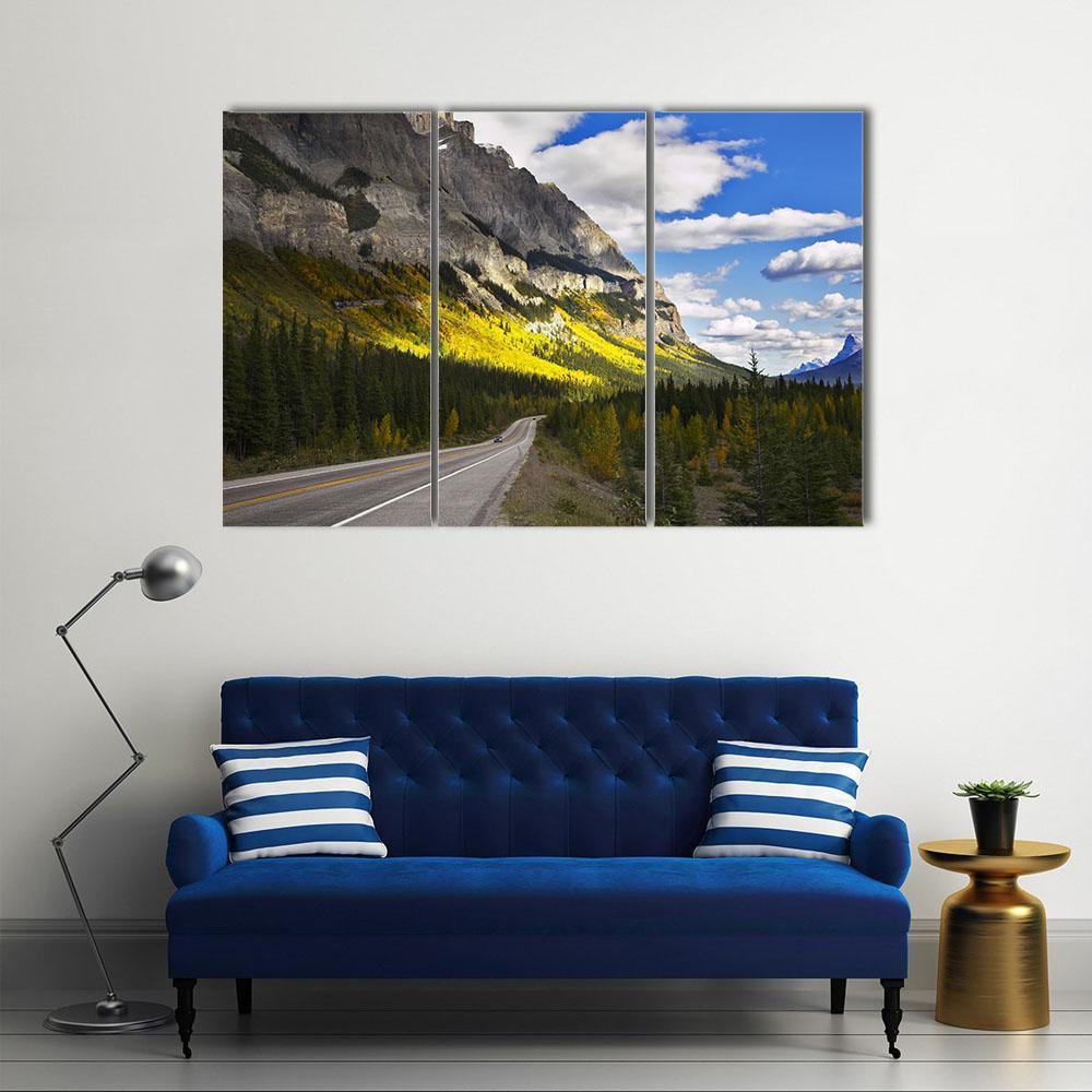Magnificent American Road Canvas Wall Art-3 Horizontal-Gallery Wrap-37" x 24"-Tiaracle
