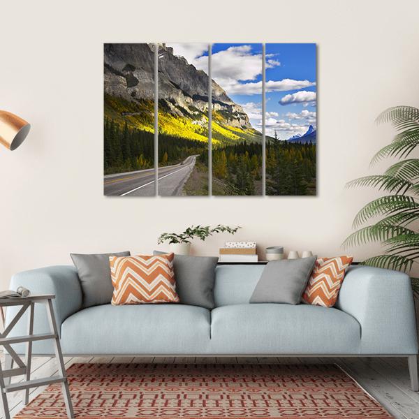 Magnificent American Road Canvas Wall Art-4 Horizontal-Gallery Wrap-34" x 24"-Tiaracle