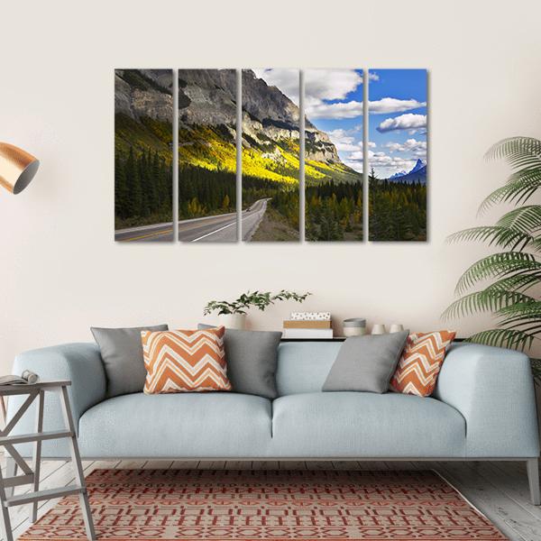 Magnificent American Road Canvas Wall Art-5 Horizontal-Gallery Wrap-22" x 12"-Tiaracle