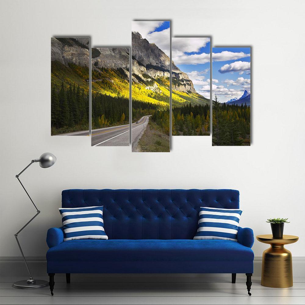 Magnificent American Road Canvas Wall Art-5 Pop-Gallery Wrap-47" x 32"-Tiaracle