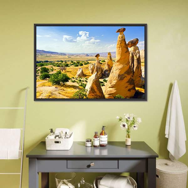 Magnificent Rock Landscape Canvas Wall Art-1 Piece-Floating Frame-24" x 16"-Tiaracle