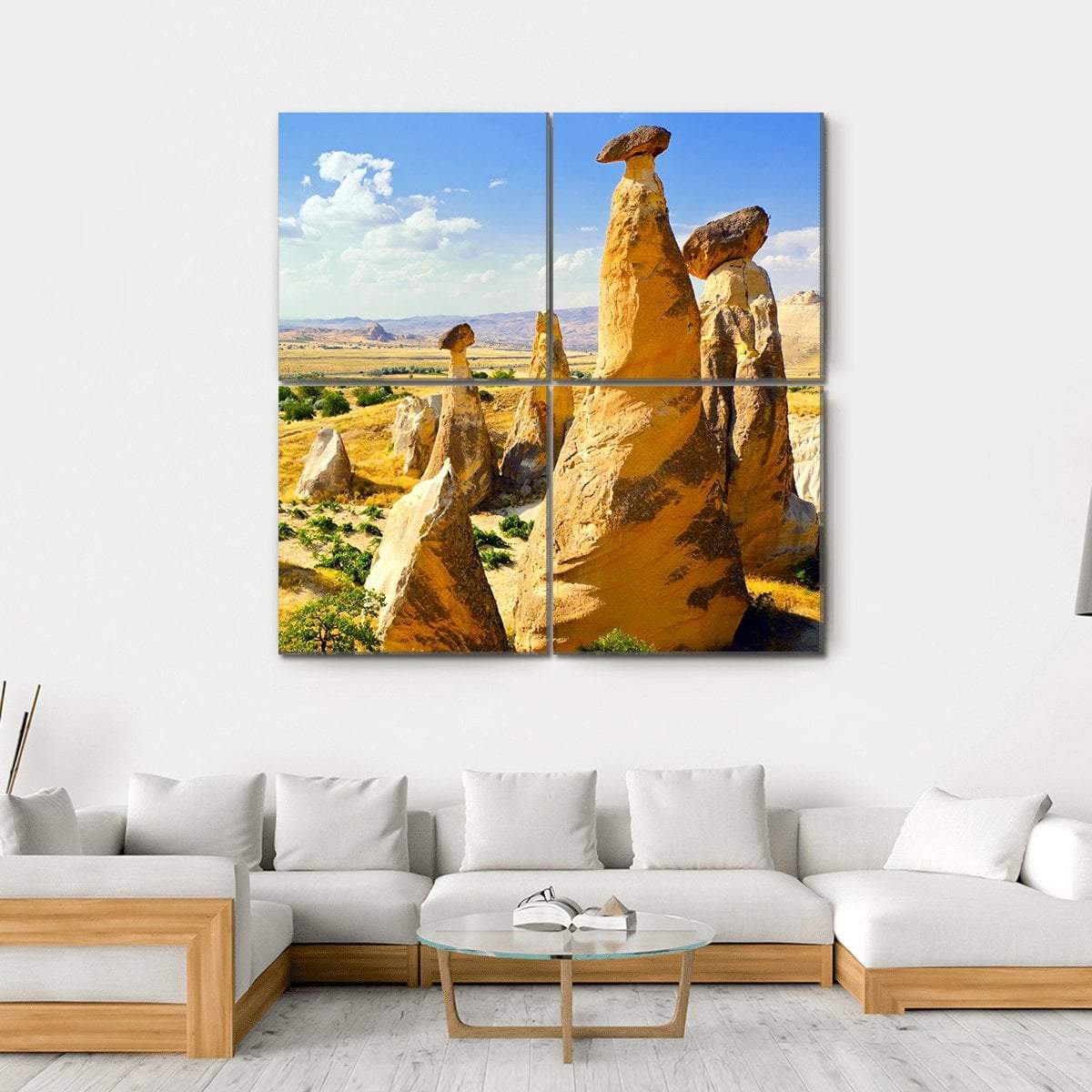 Magnificent Rock Landscape Canvas Wall Art-4 Square-Gallery Wrap-17" x 17"-Tiaracle