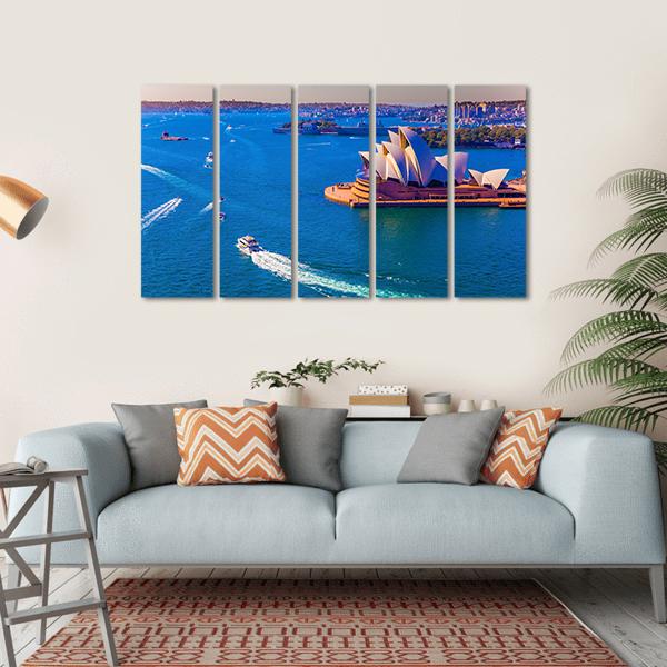 Magnificent Sydney Harbor Canvas Wall Art-5 Horizontal-Gallery Wrap-22" x 12"-Tiaracle
