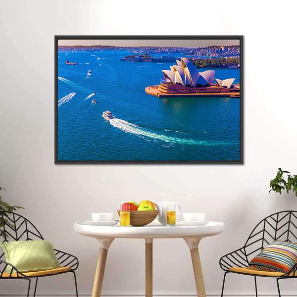 Magnificent Sydney Harbor Canvas Wall Art-3 Horizontal-Gallery Wrap-25" x 16"-Tiaracle