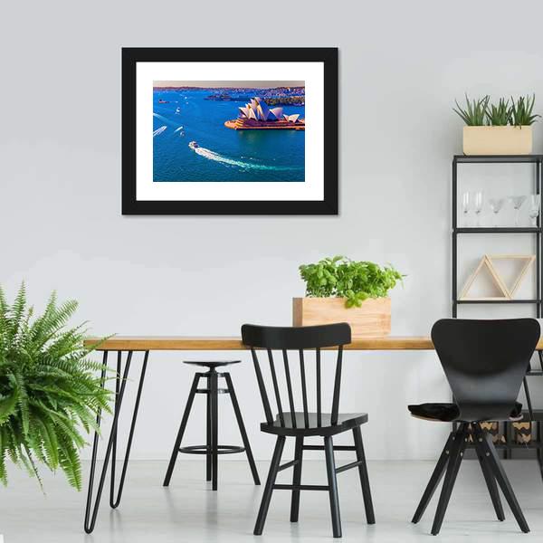 Magnificent Sydney Harbor Canvas Wall Art-3 Horizontal-Gallery Wrap-25" x 16"-Tiaracle