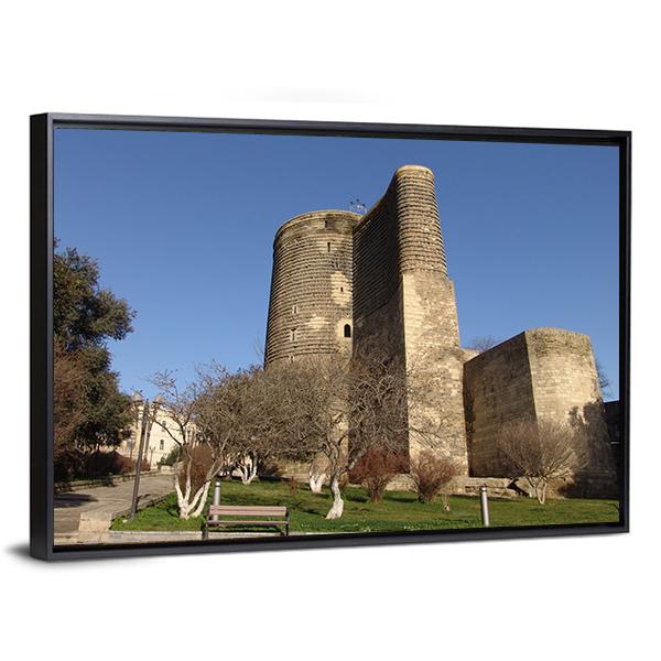 Maiden Tower Azerbaijan Canvas Wall Art-3 Horizontal-Gallery Wrap-25" x 16"-Tiaracle