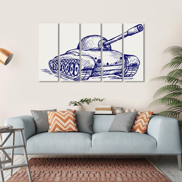 Main Battle Tank Canvas Wall Art-5 Horizontal-Gallery Wrap-22" x 12"-Tiaracle
