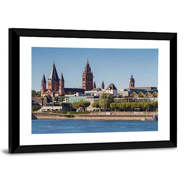 Mainz Cathedral Canvas Wall Art-3 Horizontal-Gallery Wrap-25" x 16"-Tiaracle