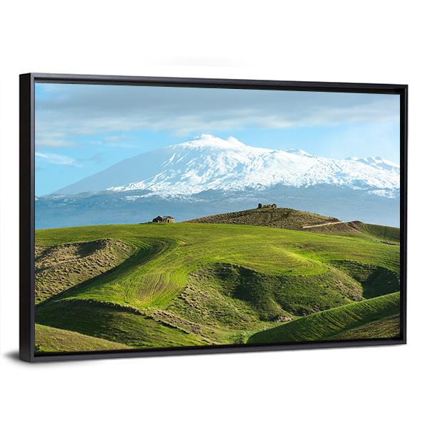 Majestic Etna Dominates Canvas Wall Art-3 Horizontal-Gallery Wrap-25" x 16"-Tiaracle