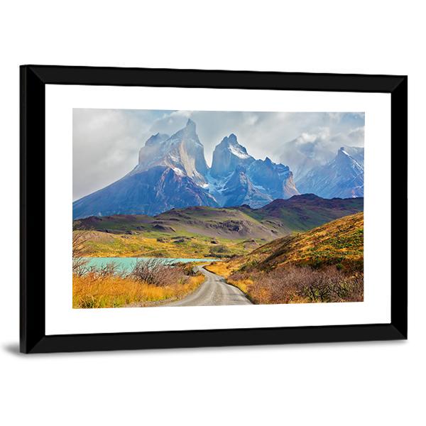 Majestic Peaks Of Los Kuernos Canvas Wall Art-3 Horizontal-Gallery Wrap-25" x 16"-Tiaracle