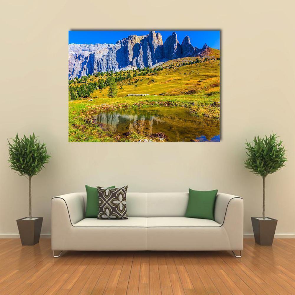 Majestic Rocks In Italy Canvas Wall Art-5 Horizontal-Gallery Wrap-22" x 12"-Tiaracle