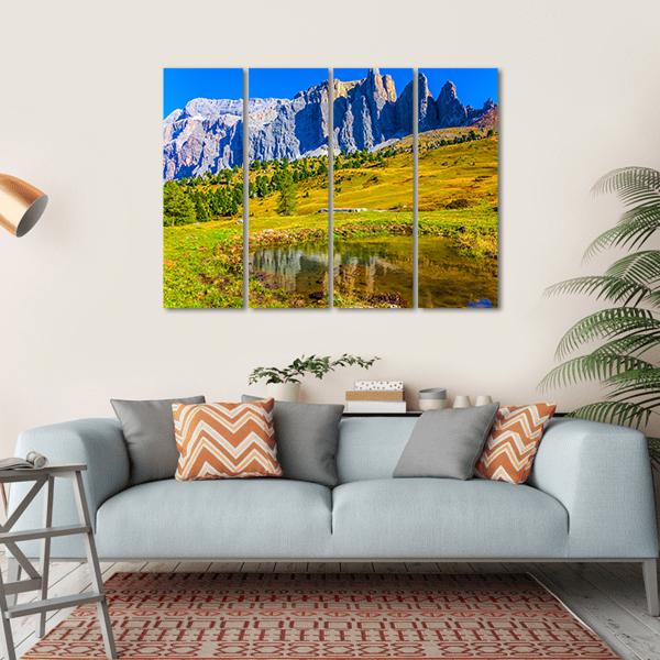Majestic Rocks In Italy Canvas Wall Art-4 Horizontal-Gallery Wrap-34" x 24"-Tiaracle