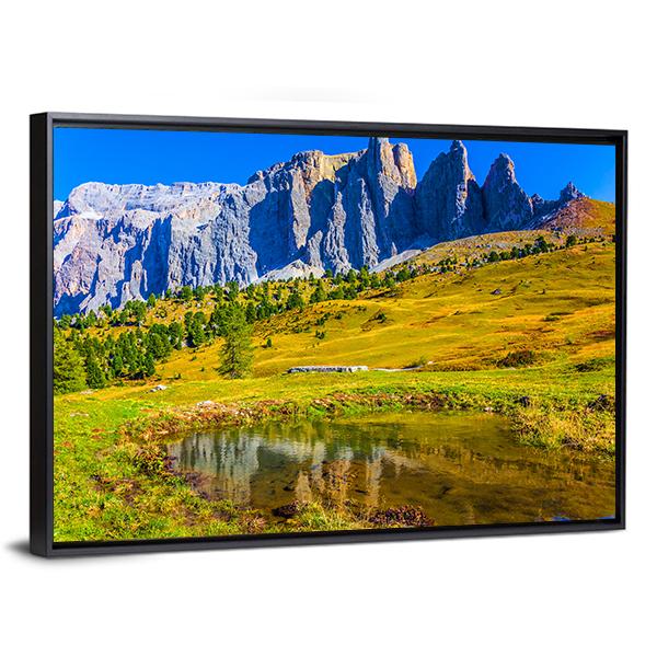 Majestic Rocks In Italy Canvas Wall Art-3 Horizontal-Gallery Wrap-25" x 16"-Tiaracle