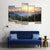Sunset In Mountain Landscape Canvas Wall Art-3 Horizontal-Gallery Wrap-37" x 24"-Tiaracle