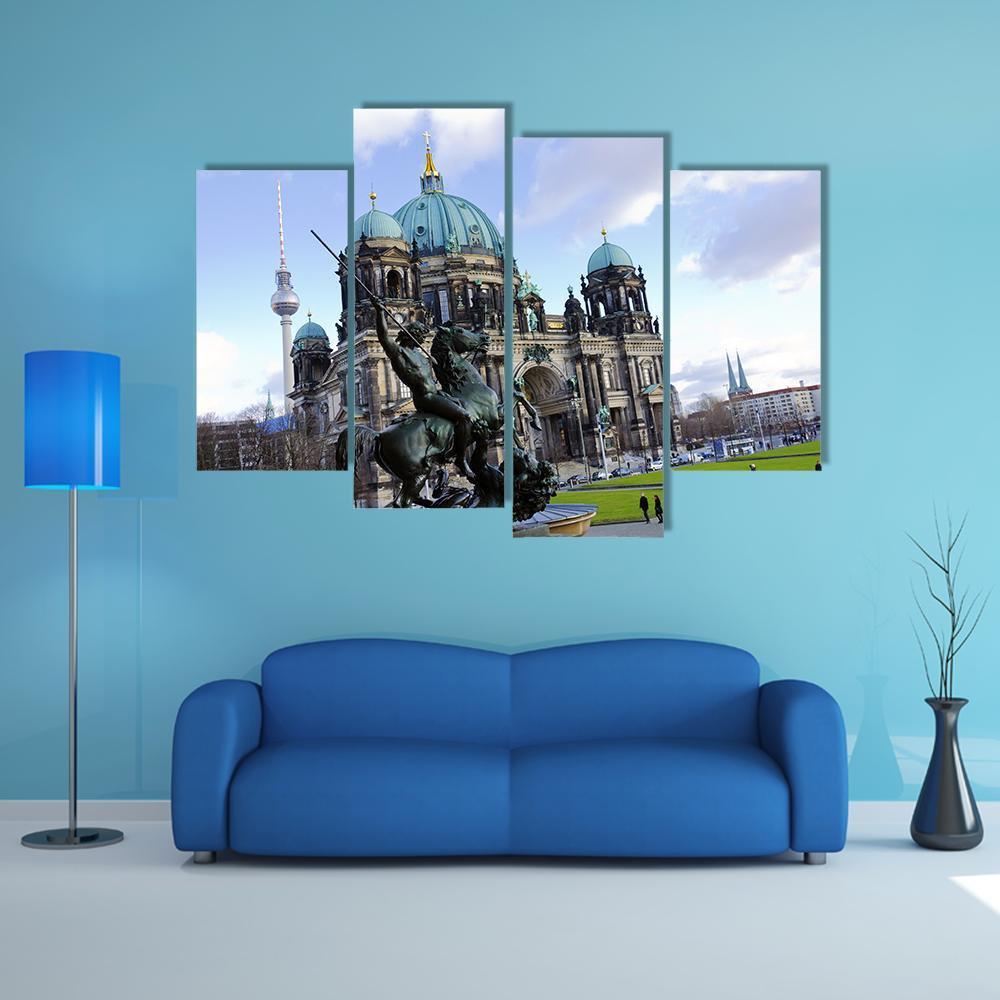 Berliner Dom Canvas Wall Art-4 Pop-Gallery Wrap-50" x 32"-Tiaracle