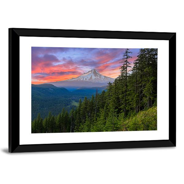 Majestic View Of Mt Hood Canvas Wall Art-3 Horizontal-Gallery Wrap-25" x 16"-Tiaracle