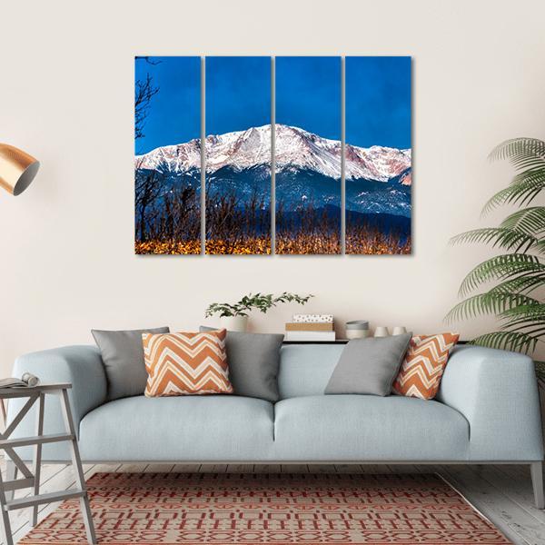 Pikes Peak In Colorado Canvas Wall Art-4 Horizontal-Gallery Wrap-34" x 24"-Tiaracle