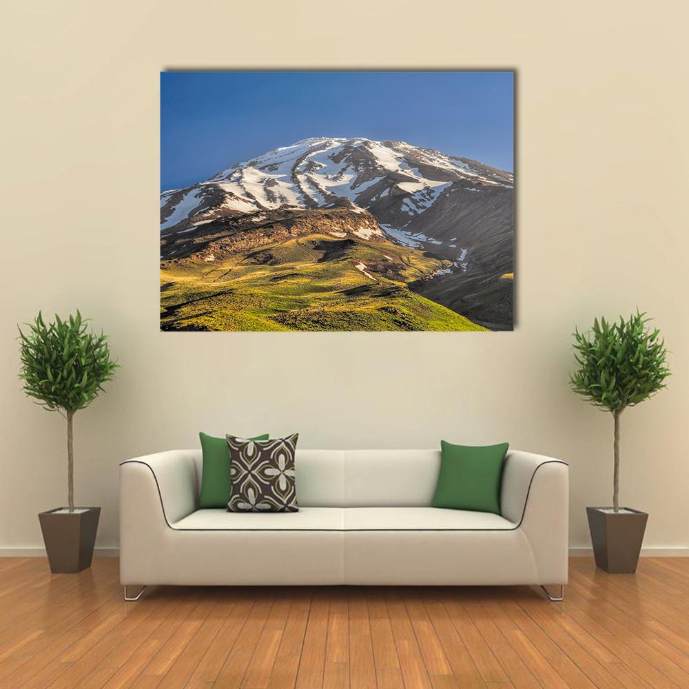 Majestic Volcano Damavand Canvas Wall Art-1 Piece-Gallery Wrap-48" x 32"-Tiaracle