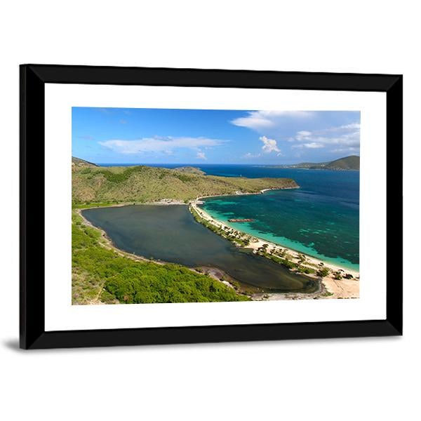 Majors Bay Beach Panoramic Canvas Wall Art-1 Piece-36" x 12"-Tiaracle