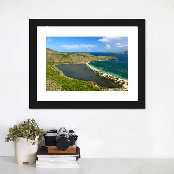 Majors Bay Beach Panoramic Canvas Wall Art-1 Piece-36" x 12"-Tiaracle