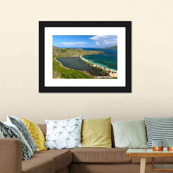 Majors Bay Beach Panoramic Canvas Wall Art-1 Piece-36" x 12"-Tiaracle