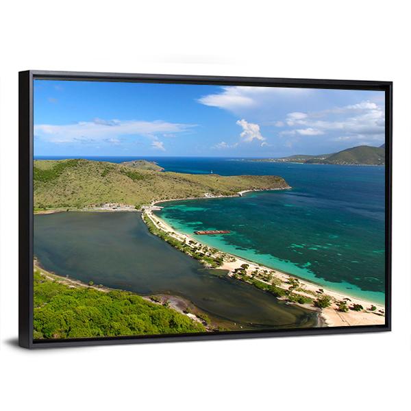 Majors Bay Beach Panoramic Canvas Wall Art-1 Piece-36" x 12"-Tiaracle