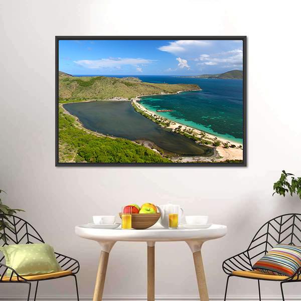 Majors Bay Beach Panoramic Canvas Wall Art-1 Piece-36" x 12"-Tiaracle