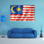 Malaysia Flag Canvas Wall Art-3 Horizontal-Gallery Wrap-37" x 24"-Tiaracle