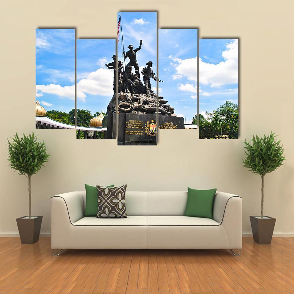 Malaysia's National Monument Canvas Wall Art-5 Pop-Gallery Wrap-47" x 32"-Tiaracle