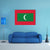 Maldives Flag Canvas Wall Art-5 Horizontal-Gallery Wrap-22" x 12"-Tiaracle