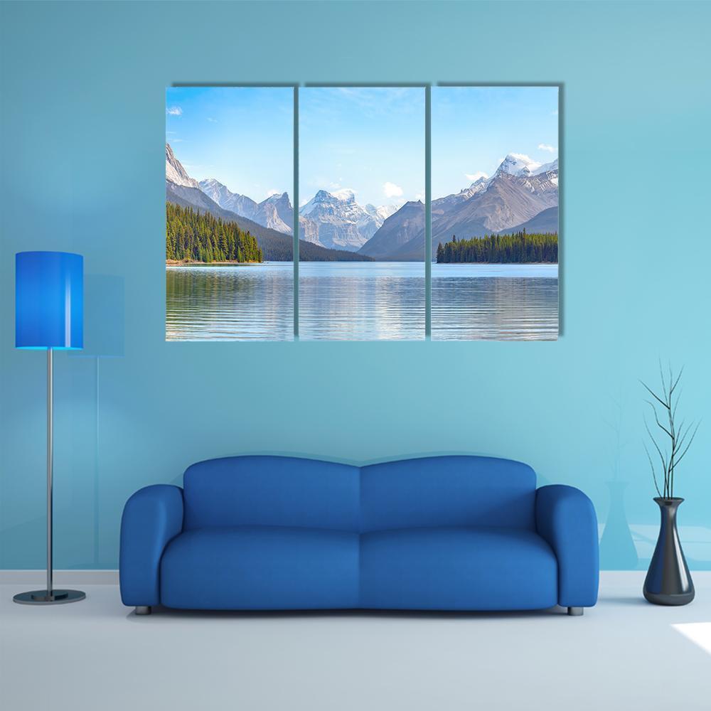 Maligne Lake Canada Canvas Wall Art-3 Horizontal-Gallery Wrap-37" x 24"-Tiaracle