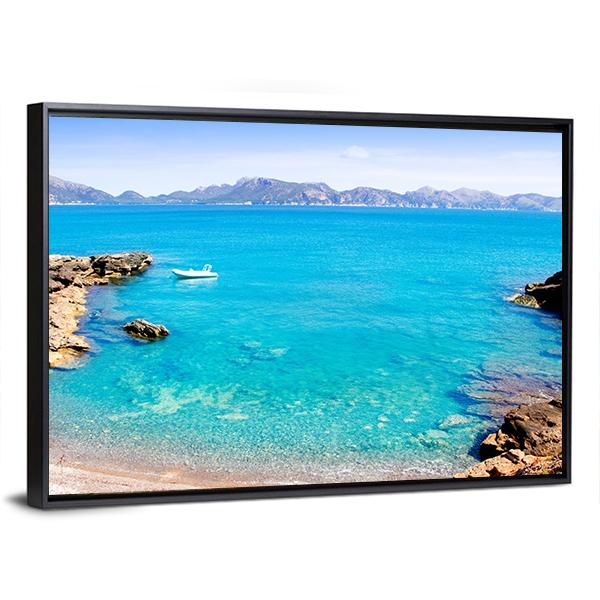 Mallorca La Victoria Beach Canvas Wall Art-3 Horizontal-Gallery Wrap-25&quot; x 16&quot;-Tiaracle