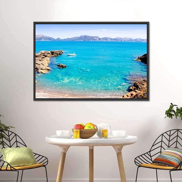 Mallorca La Victoria Beach Canvas Wall Art-3 Horizontal-Gallery Wrap-25&quot; x 16&quot;-Tiaracle