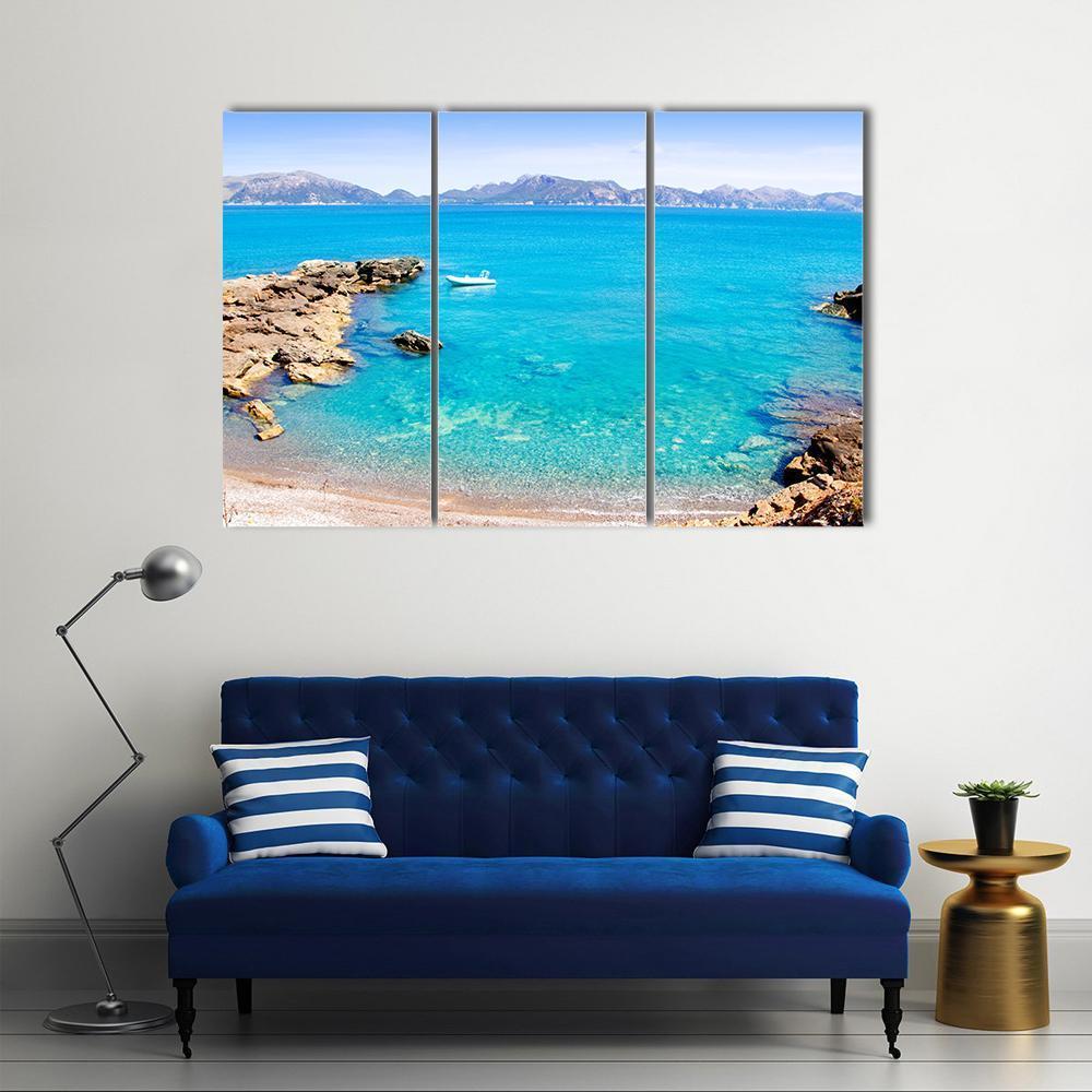 Mallorca La Victoria Beach Canvas Wall Art-3 Horizontal-Gallery Wrap-37&quot; x 24&quot;-Tiaracle