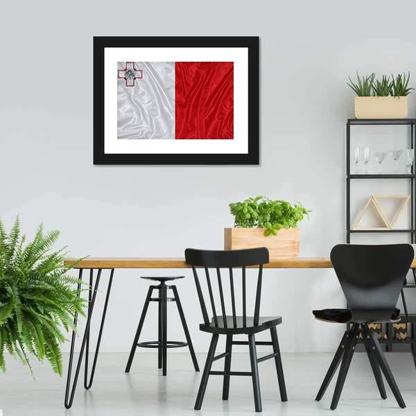 Malta Flag Canvas Wall Art-3 Horizontal-Gallery Wrap-25" x 16"-Tiaracle